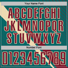 Загрузить изображение в средство просмотра галереи, Custom Teal Crimson-Cream Diagonal Stripes Sports Sublimation Soccer Uniform Jersey
