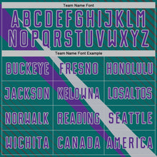 Load image into Gallery viewer, Custom Teal Purple-Gray Diagonal Stripes Sports Sublimation Soccer Uniform Jersey
