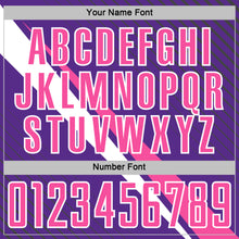 Laden Sie das Bild in den Galerie-Viewer, Custom Purple Pink-White Diagonal Stripes Sports Sublimation Soccer Uniform Jersey
