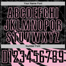 Load image into Gallery viewer, Custom Black Light Pink Distressed Diagonal Stripes Wind Shapes Sports Sublimation Soccer Uniform Jersey
