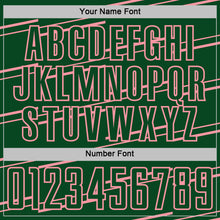 Загрузить изображение в средство просмотра галереи, Custom Green Medium Pink Diagonal Pinstripes Lines Sports Sublimation Soccer Uniform Jersey
