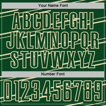 Загрузить изображение в средство просмотра галереи, Custom Green Cream Diagonal Pinstripes Lines Sports Sublimation Soccer Uniform Jersey
