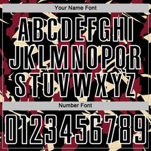 Charger l'image dans la galerie, Custom Black White Crimson-Cream Geometric Camo Fragment Sports Sublimation Soccer Uniform Jersey
