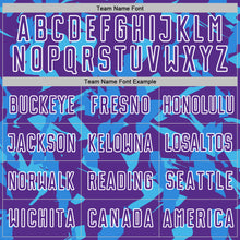 Загрузить изображение в средство просмотра галереи, Custom Purple White-Blue Geometric Camo Fragment Sports Sublimation Soccer Uniform Jersey
