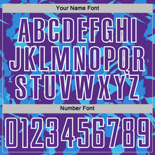 Загрузить изображение в средство просмотра галереи, Custom Purple White-Blue Geometric Camo Fragment Sports Sublimation Soccer Uniform Jersey
