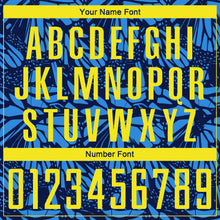 Load image into Gallery viewer, Custom Navy Light Yellow-Blue Colombia Butterfly Wings Pattern Sublimation Soccer Uniform Jersey
