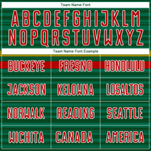 Load image into Gallery viewer, Custom Green Red Yellow-White Colombia Horizontal Stripes Geometric Aztec Tribal Pattern Sublimation Soccer Uniform Jersey
