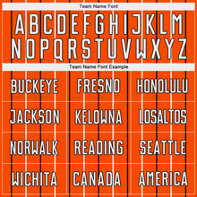 Load image into Gallery viewer, Custom Orange White-Black France Vertical Pinstripe Sublimation Soccer Uniform Jersey
