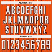 Load image into Gallery viewer, Custom Orange White-Black France Vertical Pinstripe Sublimation Soccer Uniform Jersey
