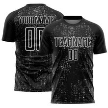 Charger l'image dans la galerie, Custom Black Steel Gray-White France Speckle Sublimation Soccer Uniform Jersey
