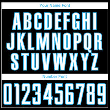 Load image into Gallery viewer, Custom Black White-Sky Blue Curve Lines Sublimation Soccer Uniform Jersey

