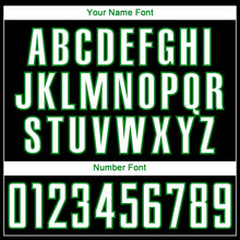 Load image into Gallery viewer, Custom Black White-Grass Green Curve Lines Sublimation Soccer Uniform Jersey
