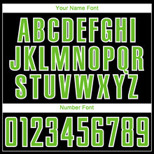 Load image into Gallery viewer, Custom Black Aurora Green-White Curve Lines Sublimation Soccer Uniform Jersey
