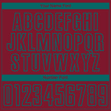 Load image into Gallery viewer, Custom Crimson-Teal Curve Lines Sublimation Soccer Uniform Jersey
