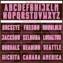 Load image into Gallery viewer, Custom Brown Pink-White Curve Lines Sublimation Soccer Uniform Jersey
