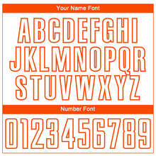 Load image into Gallery viewer, Custom White-Orange Curve Lines Sublimation Soccer Uniform Jersey
