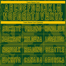 Load image into Gallery viewer, Custom Green-Yellow Curve Lines Sublimation Soccer Uniform Jersey
