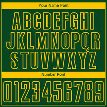 Load image into Gallery viewer, Custom Green-Yellow Curve Lines Sublimation Soccer Uniform Jersey
