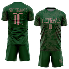 Laden Sie das Bild in den Galerie-Viewer, Custom Green-Medium Pink Curve Lines Sublimation Soccer Uniform Jersey
