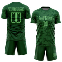 Load image into Gallery viewer, Custom Green-Pea Green Curve Lines Sublimation Soccer Uniform Jersey
