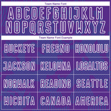 Load image into Gallery viewer, Custom Purple Teal-White Curve Lines Sublimation Soccer Uniform Jersey
