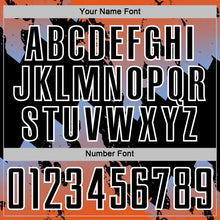 Load image into Gallery viewer, Custom Orange Black Powder Blue-White Gradient Splash Sublimation Soccer Uniform Jersey
