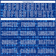 Load image into Gallery viewer, Custom Royal Powder Blue-White Digital Geometric Fragment Speckles Sublimation Soccer Uniform Jersey
