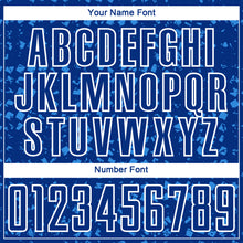 Load image into Gallery viewer, Custom Royal Powder Blue-White Digital Geometric Fragment Speckles Sublimation Soccer Uniform Jersey
