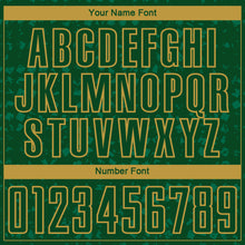 Загрузить изображение в средство просмотра галереи, Custom Green Old Gold-Kelly Green Digital Geometric Fragment Speckles Sublimation Soccer Uniform Jersey
