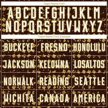 Load image into Gallery viewer, Custom Brown White-Old Gold Digital Geometric Fragment Speckles Sublimation Soccer Uniform Jersey
