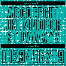 Загрузить изображение в средство просмотра галереи, Custom Aqua Black-White Digital Geometric Fragment Speckles Sublimation Soccer Uniform Jersey
