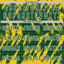 Загрузить изображение в средство просмотра галереи, Custom Green Yellow-White Splatter Torn Sharp Brush Stroke Sublimation Soccer Uniform Jersey

