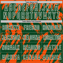 Загрузить изображение в средство просмотра галереи, Custom Green Orange-White Splatter Torn Sharp Brush Stroke Sublimation Soccer Uniform Jersey
