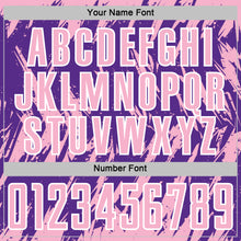 Charger l'image dans la galerie, Custom Purple Light Pink-White Splatter Torn Sharp Brush Stroke Sublimation Soccer Uniform Jersey
