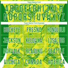 Загрузить изображение в средство просмотра галереи, Custom Neon Yellow Grass Green-White Brasil Digital Lines Sublimation Soccer Uniform Jersey
