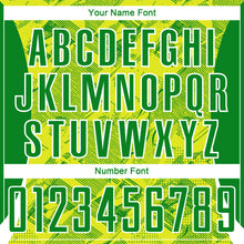 Загрузить изображение в средство просмотра галереи, Custom Neon Yellow Grass Green-White Brasil Digital Lines Sublimation Soccer Uniform Jersey
