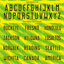 Charger l'image dans la galerie, Custom Light Yellow Black-Green Brasil Brush Stroke Stripe Sublimation Soccer Uniform Jersey
