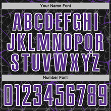 Load image into Gallery viewer, Custom Black Purple-White Abstract Network Crackle Sublimation Soccer Uniform Jersey
