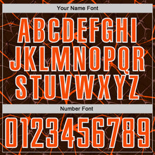 Load image into Gallery viewer, Custom Brown Orange-White Abstract Network Crackle Sublimation Soccer Uniform Jersey
