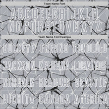 Laden Sie das Bild in den Galerie-Viewer, Custom Gray Black-White Abstract Network Crackle Sublimation Soccer Uniform Jersey
