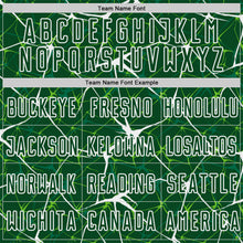 Load image into Gallery viewer, Custom Green-White Abstract Network Crackle Sublimation Soccer Uniform Jersey
