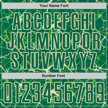 Загрузить изображение в средство просмотра галереи, Custom Kelly Green-Cream Abstract Network Crackle Sublimation Soccer Uniform Jersey
