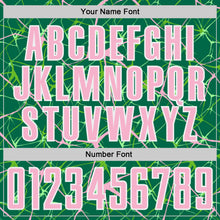 Load image into Gallery viewer, Custom Kelly Green Light Pink-White Abstract Network Crackle Sublimation Soccer Uniform Jersey
