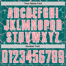 Load image into Gallery viewer, Custom Teal Medium Pink-White Abstract Network Crackle Sublimation Soccer Uniform Jersey
