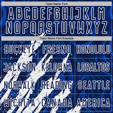 Charger l'image dans la galerie, Custom Navy-White Brush Stroke Splatter Liquid Swirl Sublimation Soccer Uniform Jersey
