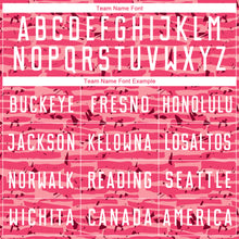 Charger l'image dans la galerie, Custom Neon Pink-White Distressed Fragment Brush Stroke Sublimation Soccer Uniform Jersey
