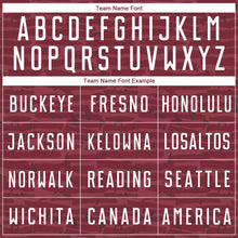 Charger l'image dans la galerie, Custom Burgundy-White Distressed Fragment Brush Stroke Sublimation Soccer Uniform Jersey
