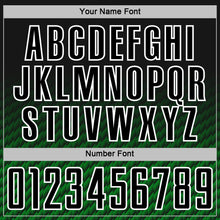 Load image into Gallery viewer, Custom Black Grass Green-White Geometric Wave Gradient Sublimation Soccer Uniform Jersey
