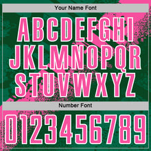 Load image into Gallery viewer, Custom Green Pink-White Grunge Splatter Brush Stroke Sublimation Soccer Uniform Jersey

