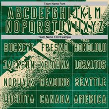 Load image into Gallery viewer, Custom Green-Cream Grunge Splatter Brush Stroke Sublimation Soccer Uniform Jersey
